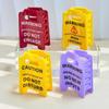 PVC Warning Sign Hair Clip Metal Spring Crab Hair Claw New Claw Hair Clip For Women