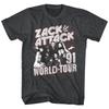 Спасенные звонком Мужская футболка Zack Attack Мировой тур 1991 Моррис Рок-группа Макс