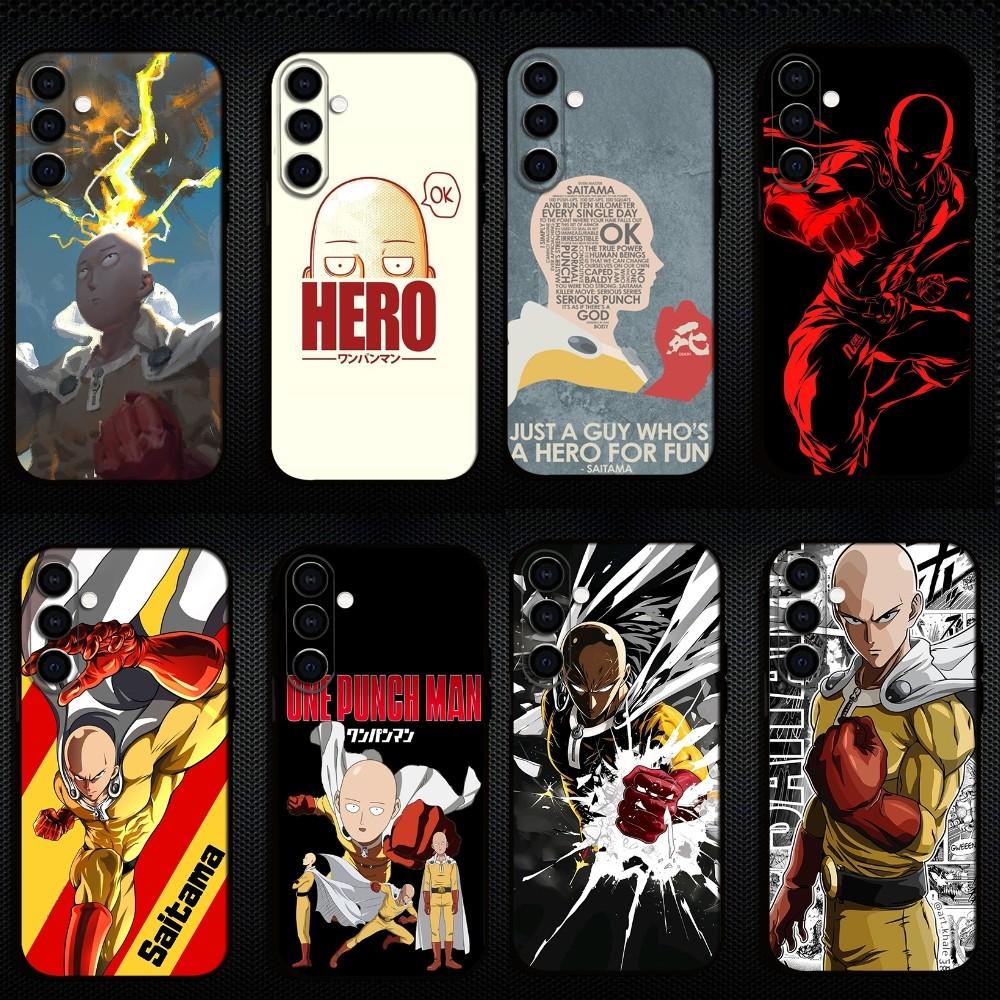 HOT Anime O-One P-Punchs Man Phone Case For Samsung Galaxy A73/A72/A71/A70/A53/A52/A51/Others Soft Black Shell