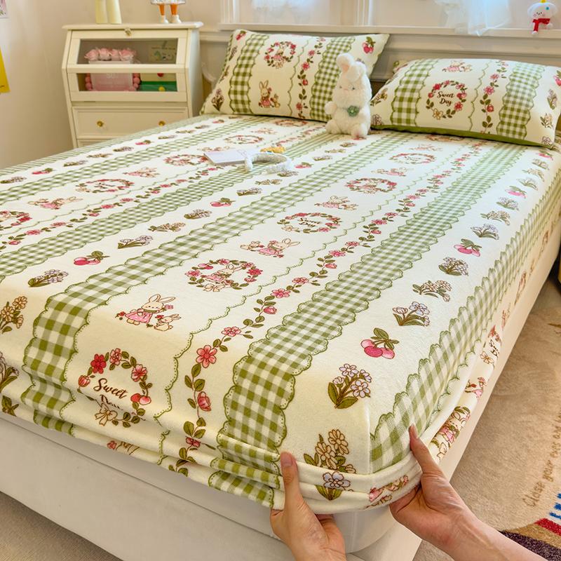 Мягкая простыня в цветочном стиле, постельное белье, не раздражающее кожу, простыня на резинке, зимнее покрывало Sabanas Para Cama (Наволочка Нужен заказ)
