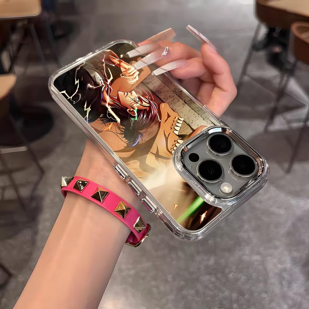 Чехол для телефона A-ATTACK ON T-TITAN Для IPhone 17 Air 16 15 14 13 12 11 Pro Pro Max Plus Прозрачный Мягкий Чехол