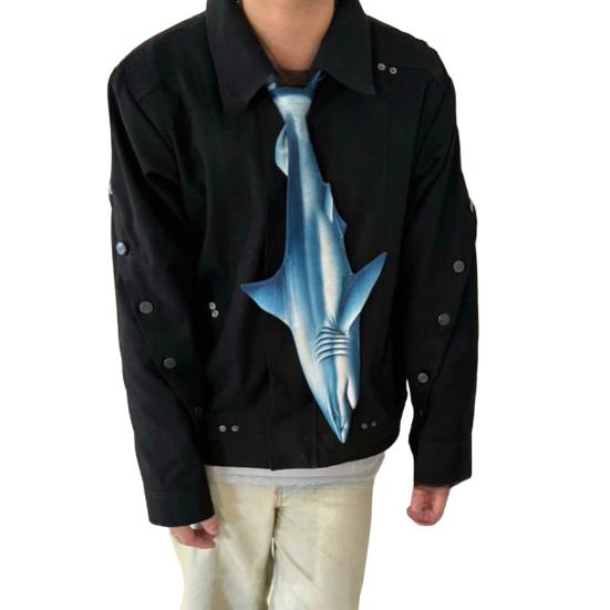 Мужская рубашка Галстук 3D Дизайн Рыба Обезьяна Бархатный Галстук-бабочка Животное Галстук-бабочка Аксессуар для шеи Реалистичная текстура Универсальный стиль Галстук