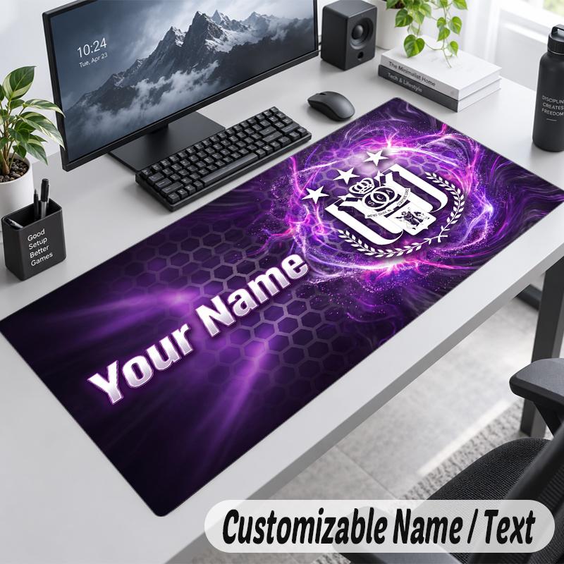 Custom Name Text Mouse Pad Anderlecht FC logo Personalized Desk Pad For Work And Gaming