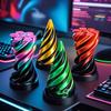 3D-печатные спиральные фиджет-игрушки, декомпрессионная вращающаяся трехмерная структура, двухцветная игрушка для снятия стресса, настольная игрушка