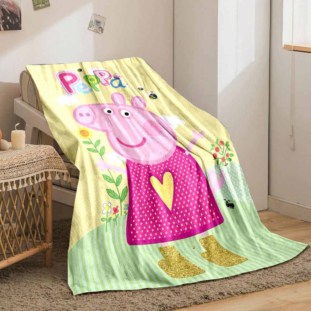 Pink floral background with Barbie branding and cheerful objects/icons. for all seasons blanket lunch break throw gift