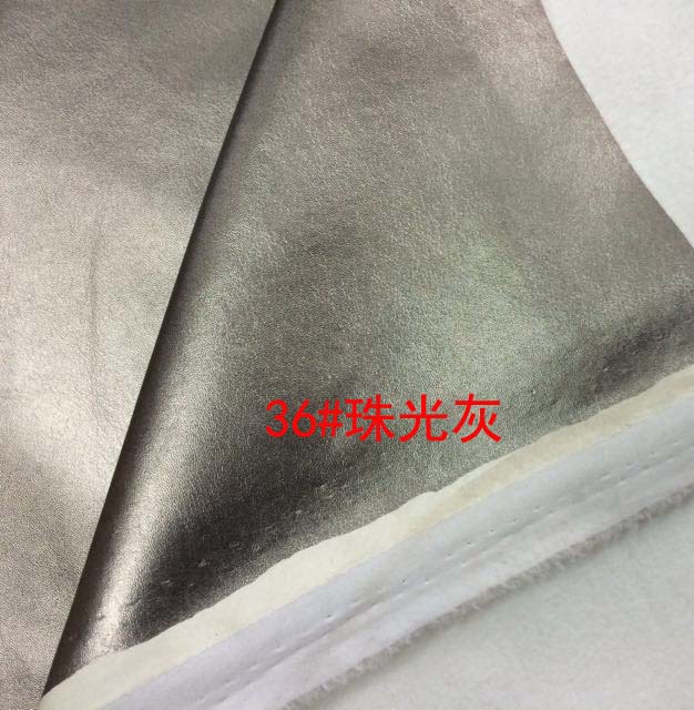 Мягкая Эластичная Искусственная Кожа с Рисунком Под Овчину Ткань для Обивки По Метру для Одежды Дивана Игрушечной Сумки Швейная Ткань Жемчужный Светло-Черный