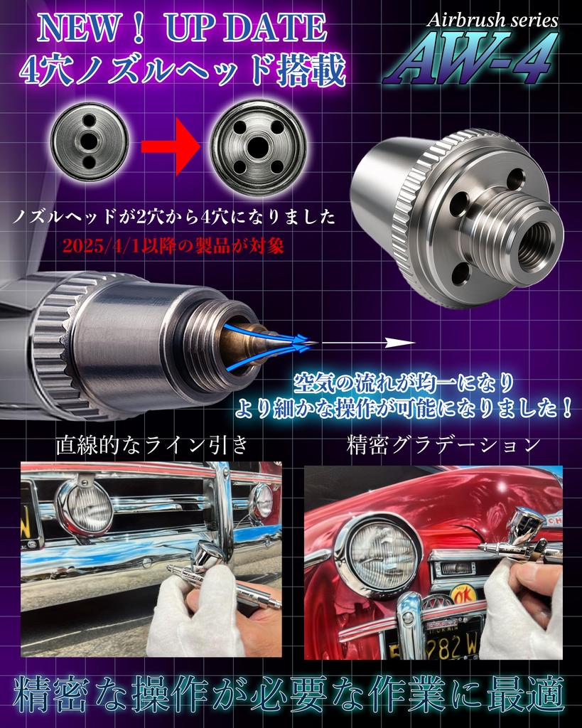 Airbrush Works Series with Nozzle Nozzle Centralized Air for Delicate and Precision Airbrush Art Smooth Precise and Use Nozzle AW-4 Airbrush, AW-403,