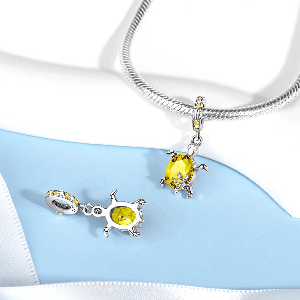 Copper Crabs Ocean Series Blue Turtle Starfish Shell Fit Original Bracelet Charms For Women Diy Fine Jewelry Gifts