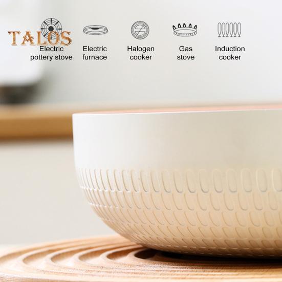 Сковорода с антипригарным покрытием, узором «снежинка», с покрытием из медицинского камня, термостойкой ручкой, кухонная утварь, аксессуары для газовой и электрической посуды