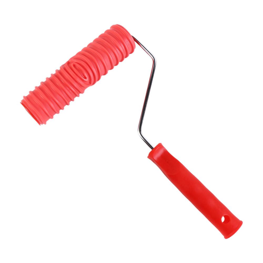 Резиновый малярный валик Эмпастичный Прочный Роликовый валик Тисненый Деревянный узор Текстурирование Инструмент для покраски Бытовой