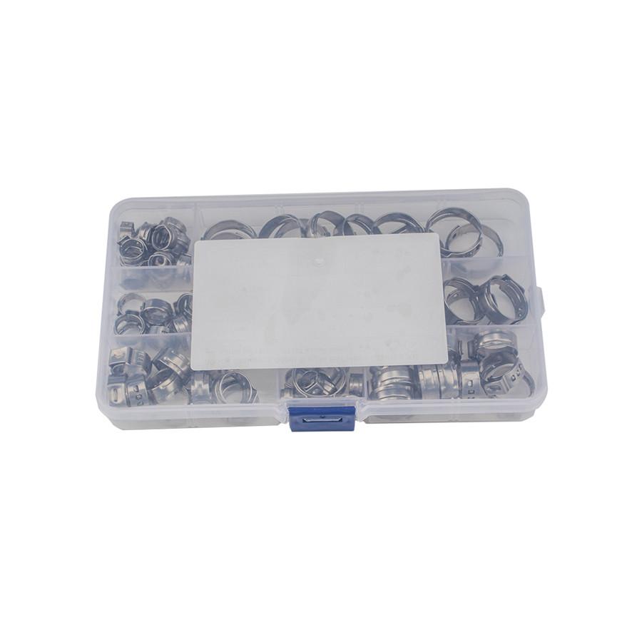 80 x 5,8-21 мм Одинарное ушко Плюс Нержавеющая сталь Автомобильные Гидравлические Хомуты O-образные зажимы Труба Топливо Воздух с Инструментом-клещами