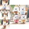 Soft And Lovable Plush Dog Pendant Charming Samoyed Keychain Doll For Kids