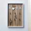 1pc Wooden Metal Key Hook Board, Home Wall Decoration, Living Room Entrance Storage Rack