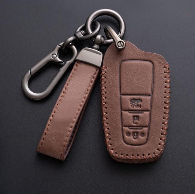 3 Кнопки Кожаный Чехол-Кейс для Ключа Автомобиля для Toyota Prius Camry Corolla CHR C-HR RAV4 Land Cruiser Prado Аксессуары для Брелка