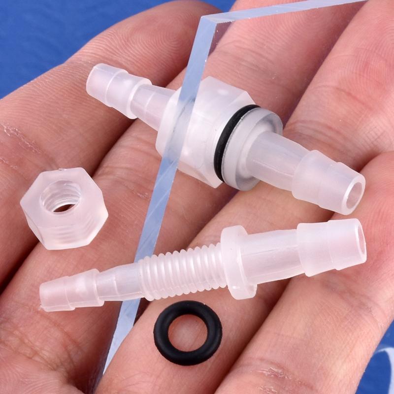 M6-M16 To 3-12mm Direct Connectors With Hex Nut  O-Ring Aquarium Tank Air Pump Adapter Garden Irrigation PP Pagoda Hose Joint