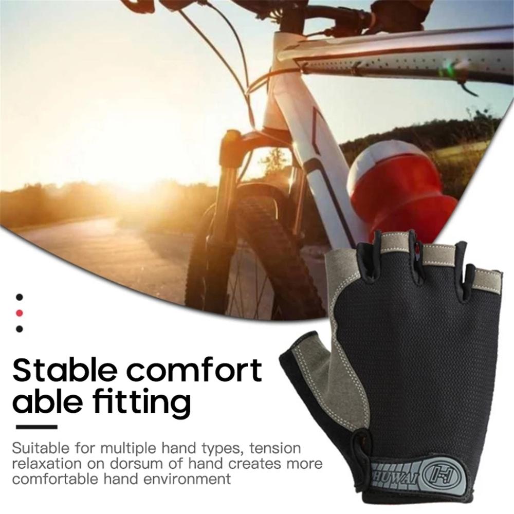 1 Pair Durable Half Finger MTB Outdoor Cycling Gloves Bodybuilding Bicycle Gloves Riding Gloves