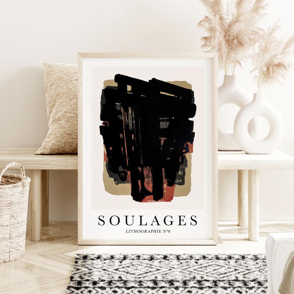 Plakat abstrakcja soulages