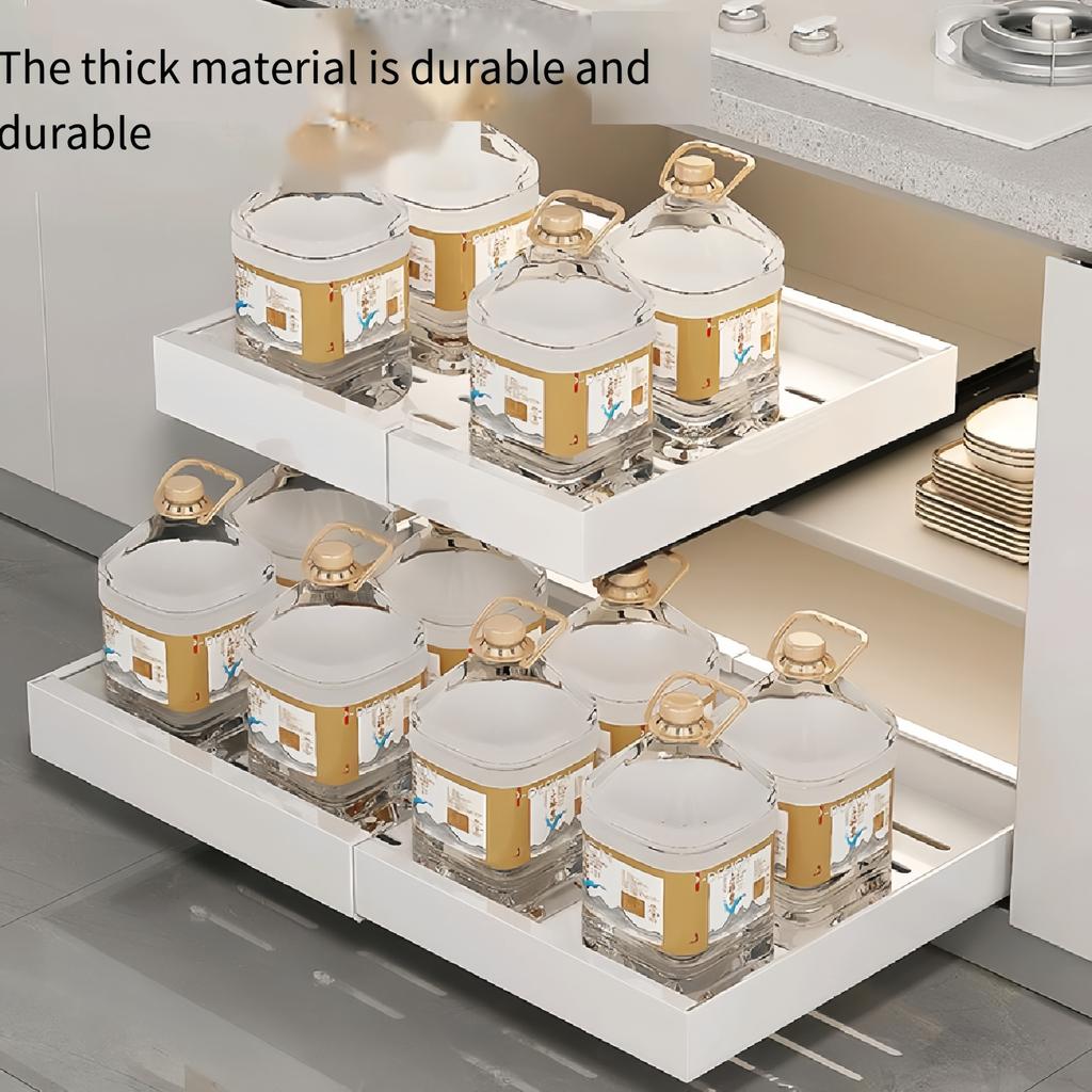 1шт Выдвижной органайзер для кухонных шкафов, Выдвижной органайзер, Органайзер для банок для специй, Органайзер для шкафов, Домашнее хранение и организация