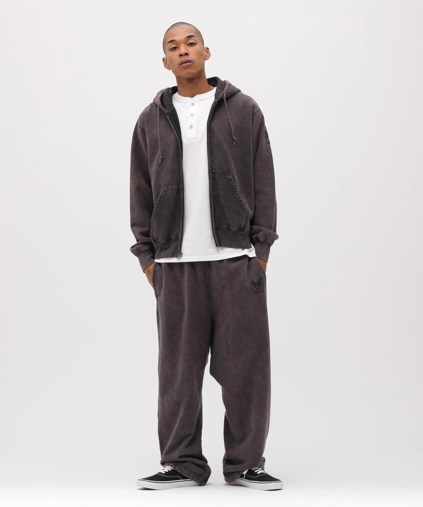AVIREX ACID WASH SWEAT PANTS men's L 410 charcoal 783-6110001