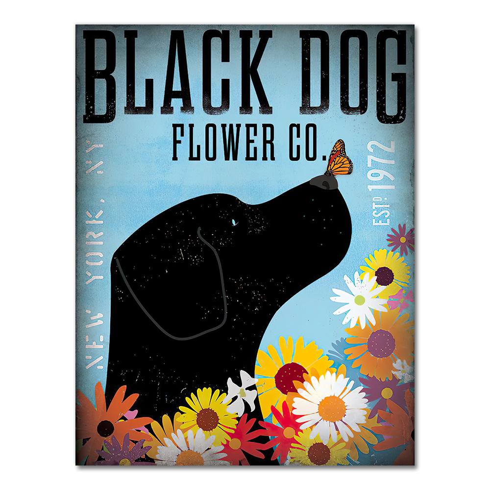 Westie Black Dog Art Coffee Настенный декор милый постер с животными холст живопись домашний декор скандинавское украшение для гостиной