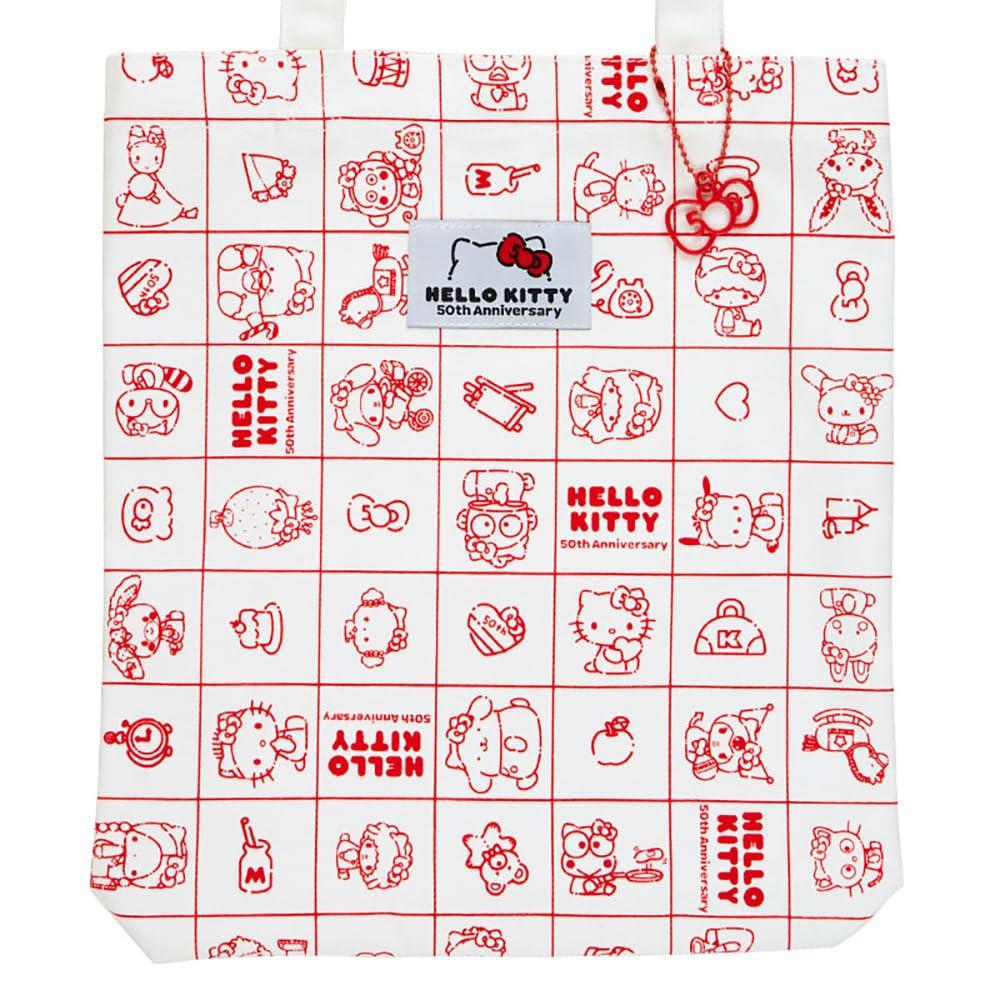 Sanrio HELLO Sanrio Characters Тоут 37 x 32 x 5 129640 (САНРИО) Каждый! Сумка, Маленькая, Сумка без крышки, см, Полиэстер/Хлопок/Сталь,