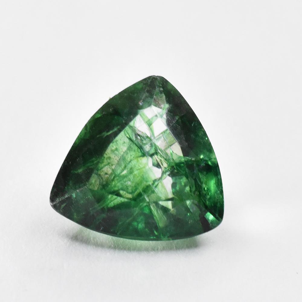 Natural Green Emerald Loose Gemstone 7.35 ct Trillion Cut for Jewelry Making and Gem Collections