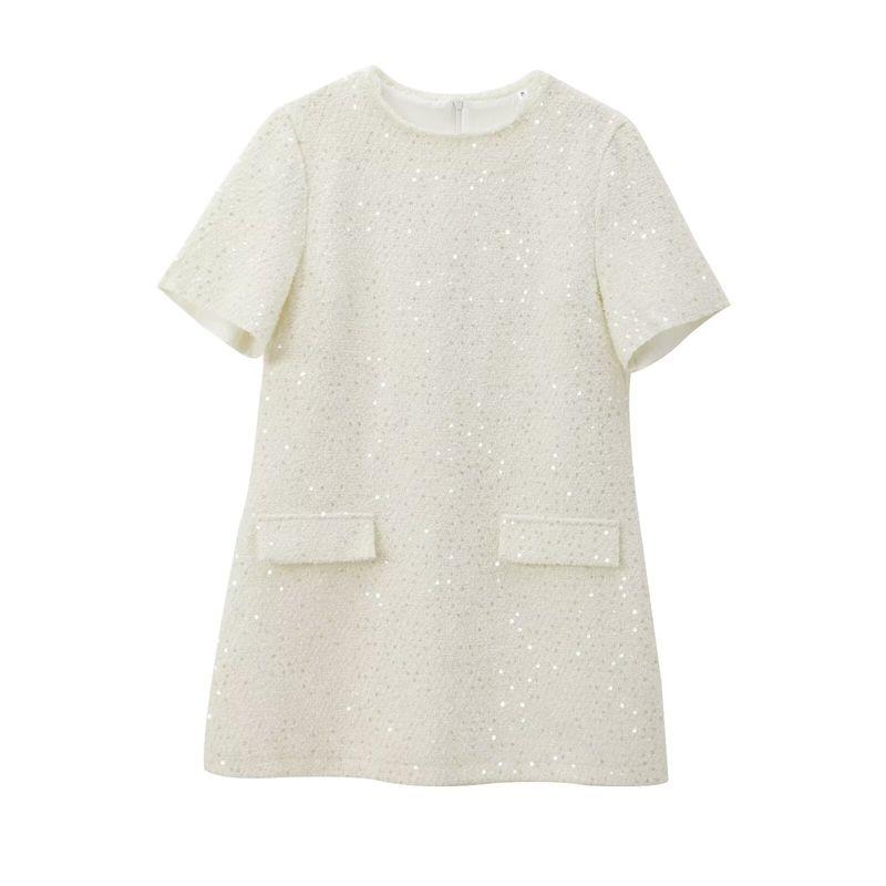 Kaslead New Arrival Women's Clothing Fashion Style Fashion Minimalist Sequin Mini Dress 8714933