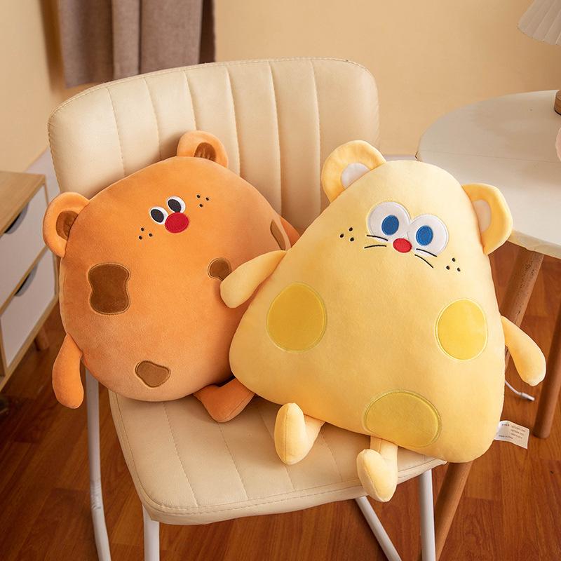 Милая кукла-кролик-медведь, плюшевая игрушка, креативная кукла-мышка с печеньем, детская подушка для сна, подарок