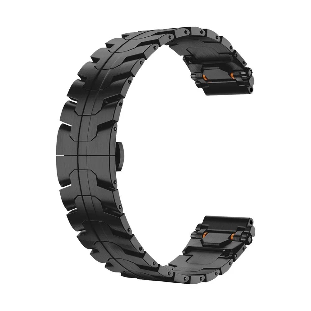 Нержавеющая сталь 22 мм/20 мм Ремешок для Huawei Watch 4/4 Pro GT5 GT4 GT3 46 мм Мужской звеньевой браслет для Samsung Galaxy 4/5/6/7/FE Ремешок