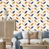 Painted Leaves Wallpaper in Retro Style for Living Room and Bedroom 50x1000