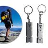 High Decibel Dual Whistle Keychain, Outdoor Camping Emergency Survival Tool, Portable Multifunctional Whistle