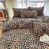 Пододеяльник с леопардовым принтом Твин Квин 3 предмета Дикое животное Гепардовая кожа Мех Принт Постельное белье Микрофибра Двусторонний Чехол для одеяла