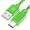 1М/2М Быстрый плетеный кабель Type-C USB для зарядки и передачи данных, многоцветный