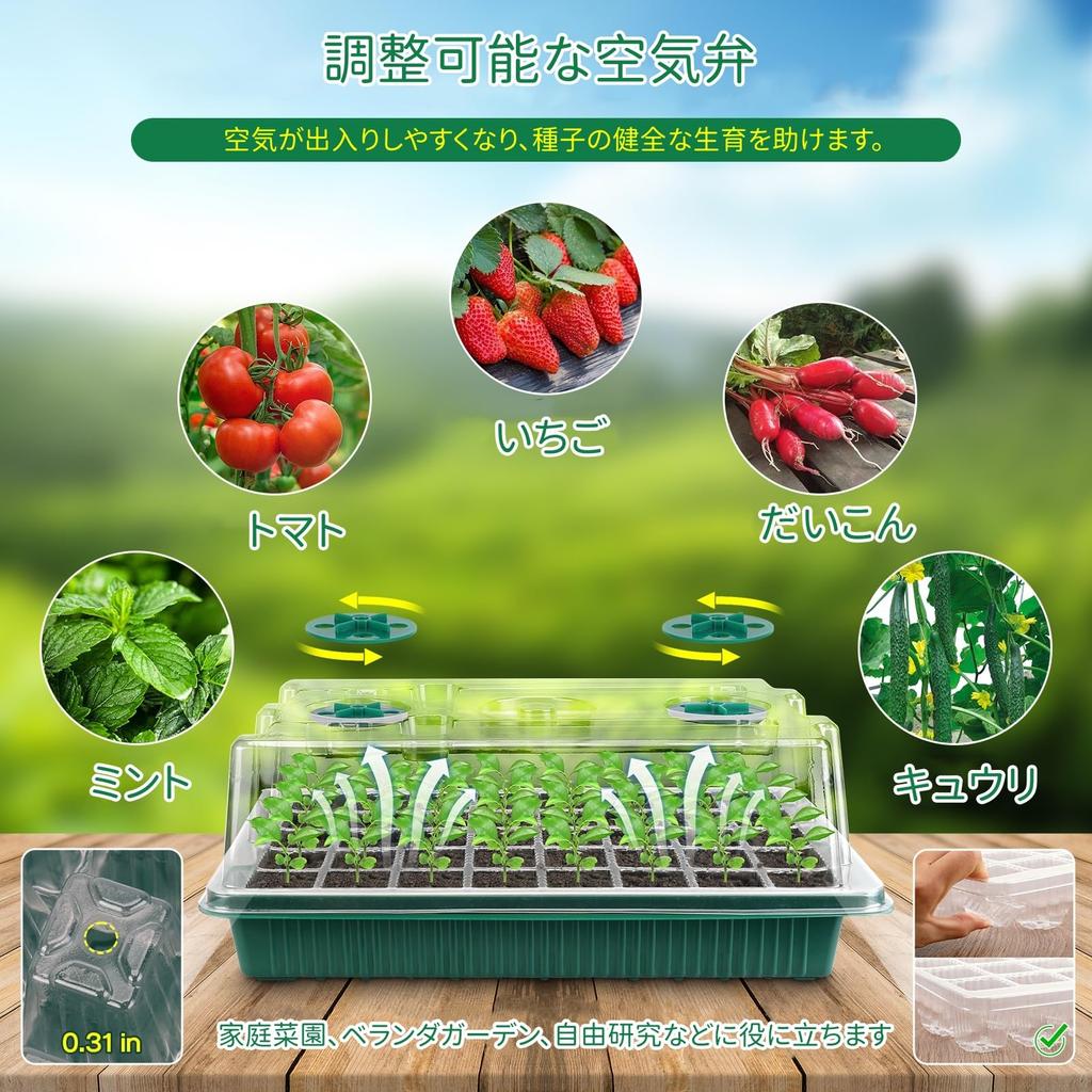 BlumWay горшок для рассады с набором для выращивания растений из 40 штук, светильник для выращивания рассады, 3 отверстия, ящик, набор для проращивания/выращивания рассады, дом,