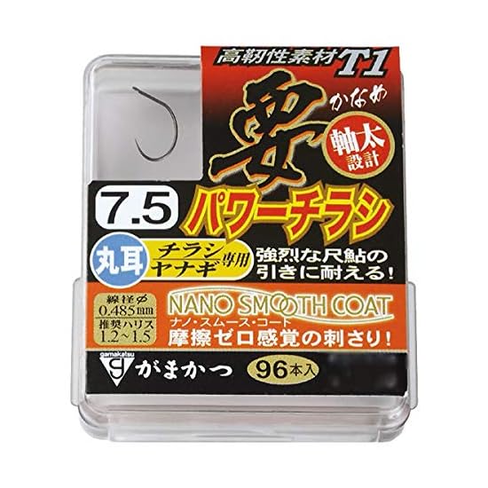 Gamakatsu Single Hook The Box T1 Kaname Power Chirashi Size 7.5 96 pcs 68246