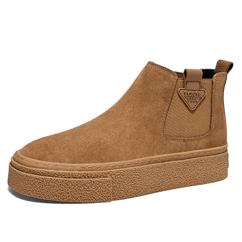 Мужская обувь, новые высокие туфли для серфинга, молодежные ретро туфли на толстой подошве, мужская обувь на плоской подошве, модные повседневные туфли с одной педалью