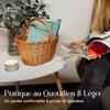 Panier en osier - CREATIVE HOME - 32 x 24 x 29 cm - Marron - Artisanal - Adulte