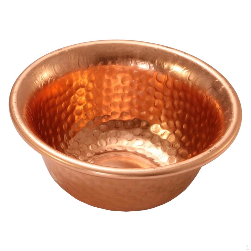 Buddhist Water Offering Bowl Copper Artwork Container Holy Cup Decorative