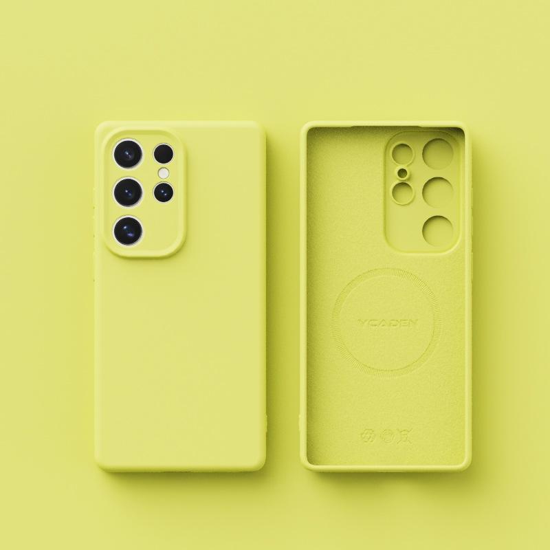 Новый Samsung S25ulta Жидкий силикон Подходит для S24 Мягкий чехол Магнитный S23u Полностью закрывающий Противоударный Чехол для мобильного телефона Простой