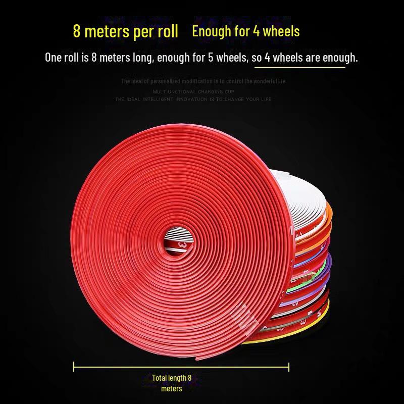Универсальные наклейки для защиты обода колеса автомобиля: Защитное покрытие от царапин и трения с усилителем адгезии для шин и дисков