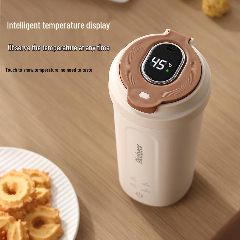 Портативный мини умный электрочайник и термокружка с USB-зарядкой для путешествий.