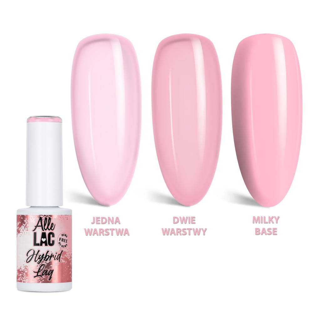 Lakier Hybrydowy Led/Uv Gel Polish Nudes Soft French Allelac Hema/Di-Hema Free 6G