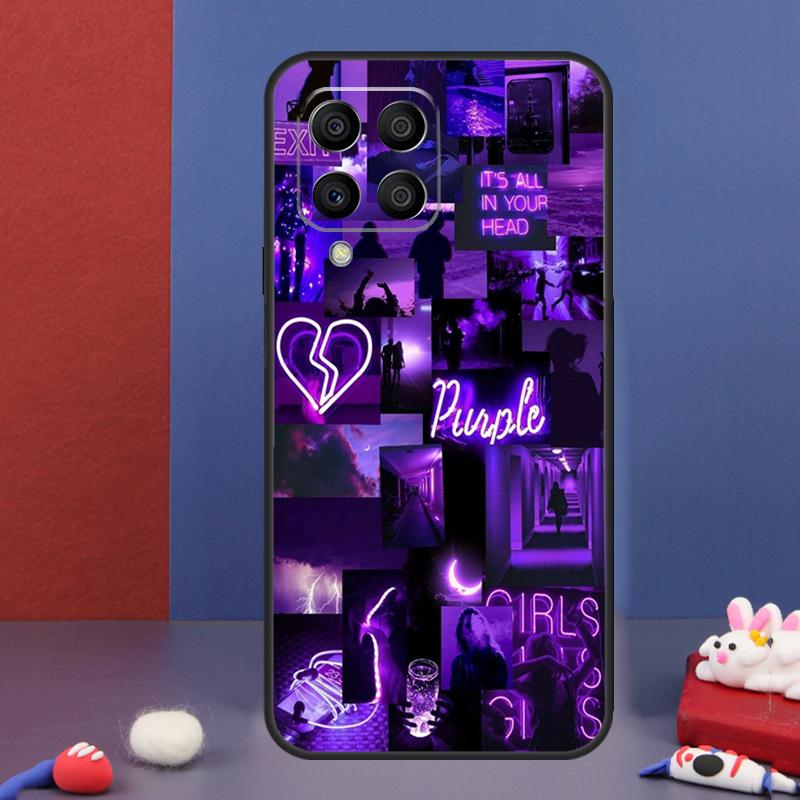 Фиолетовый Эстетичный Чехол Для Samsung Galaxy M16 M06 M36 M56 M15 M11 M31 M21 M53 M13 M32 M52 M35 M55 M14 M34 M54