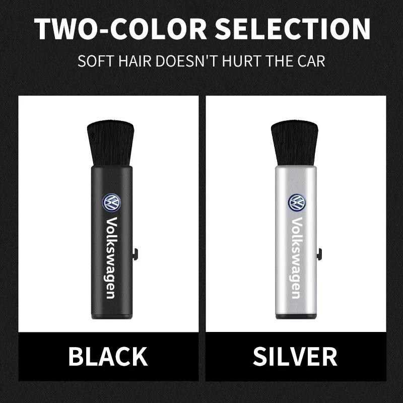 VW For Volkswagen Retractable Car Air Vent Cleaning Brush Car Badge Detail Dust Remover For Volkswagen VW GTI Rline R Golf Amaro