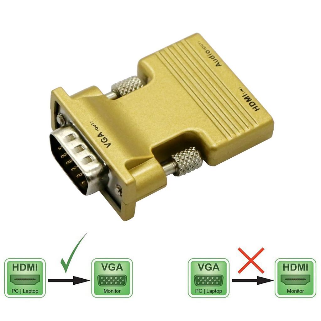HDMI-compatible Female To VGA Male Converter With Audio Adapter Support 1080P Signal Output Convertor