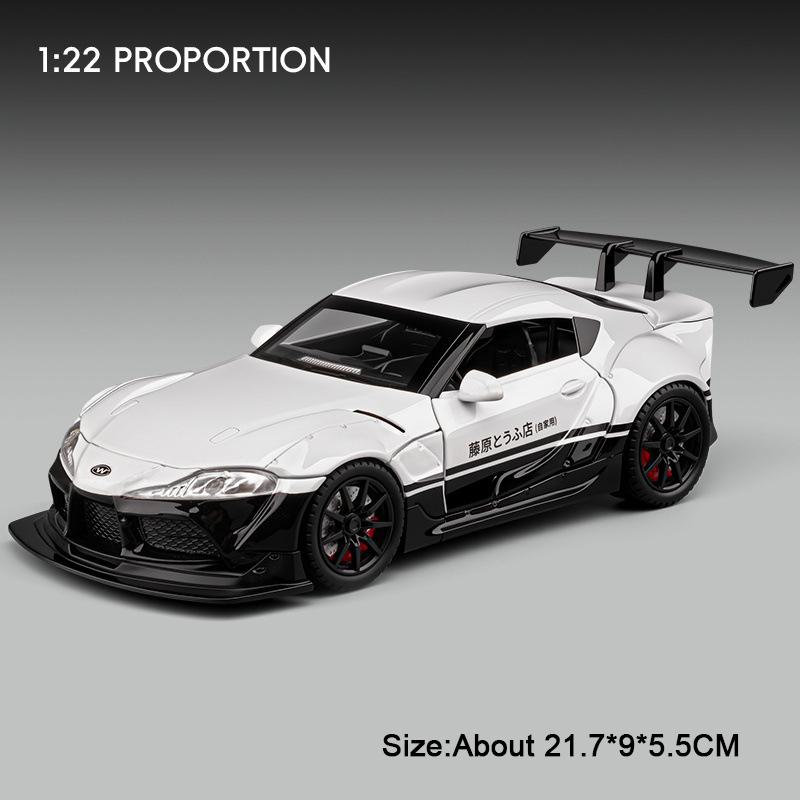 1:Модель игрушечного автомобиля Supra Z4 Масштаб 22 Двери открываются Звук Свет Оттянуть назад Миниатюрные модели суперкаров Игрушки Декор для дома Украшение