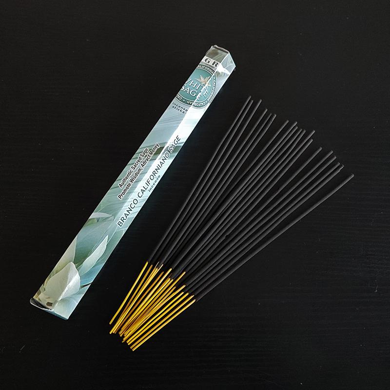 Y Original Indian Incense 20 палочек для медитации Пало Санто Белый шалфей Благовония для туалета Дезодорация Воздух Свежий Ароматерапия