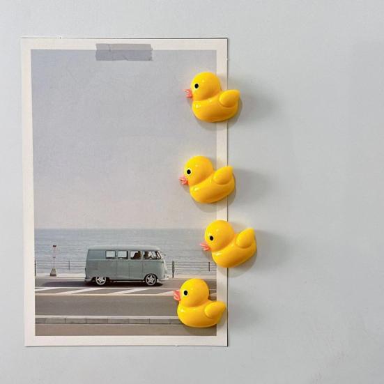 10 шт. Маленький желтый утенок Магнит на холодильник Дом Офис Кухня Шкафчик Холодильник Магнитный 3D Мультяшный Утенок Украшение Орнамент