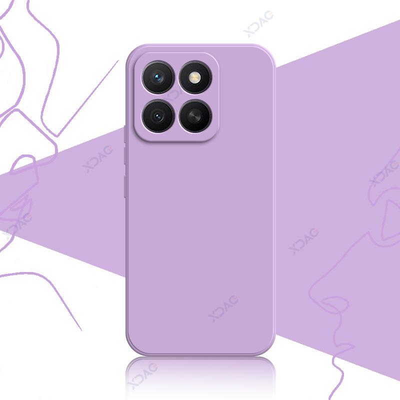 2025 Роскошный квадратный жидкий силиконовый чехол для Honor X8C HonorX8C 6.7" Global Soft Phone Cover Водонепроницаемые сумки Coque Armor
