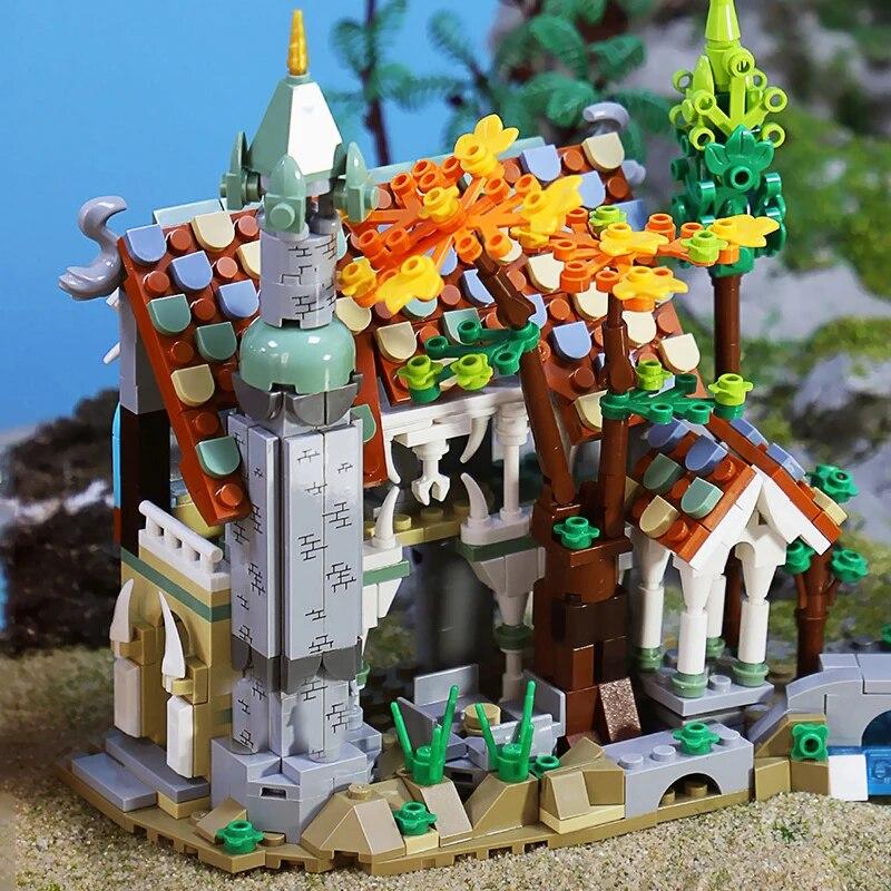 Креативные и интересные осенний лесной замок, украшение для дома, строительные блоки, кирпичи, игрушки, подарки без коробки